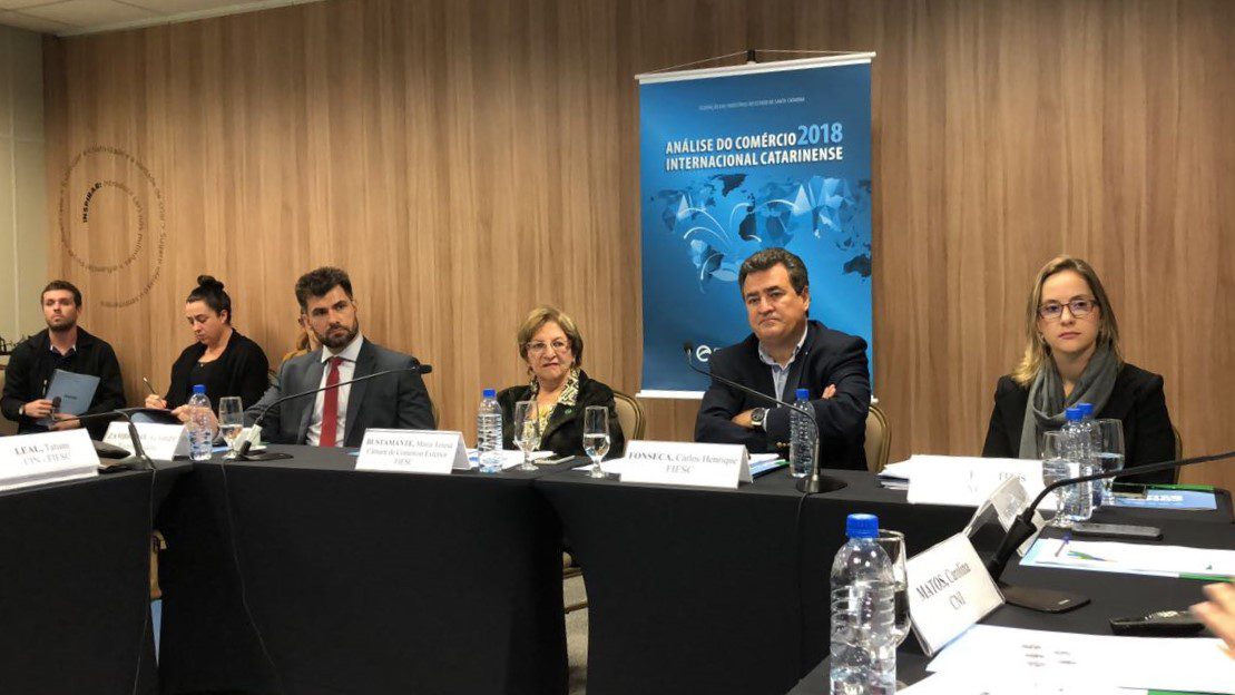 Encontro para apresentar os estudos da FIESC sobre o comércio internacional